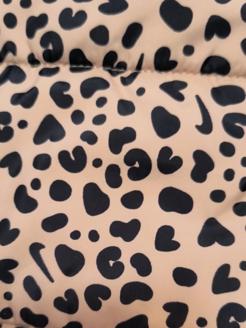 Nike Girls Heart Leopard Print Puffer Vest Sz M